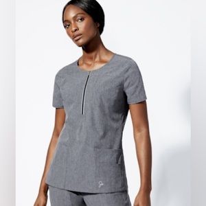 JAANUU Dash Half-Zip Top Heathered Grey